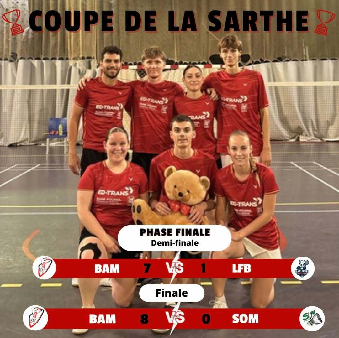 Le BAM est CHAMPION DE SARTHE !