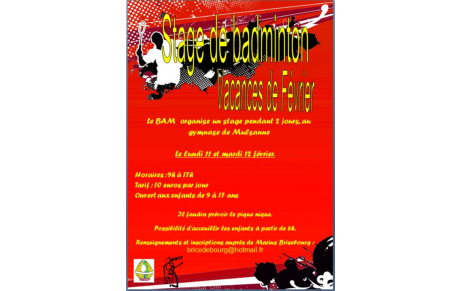 Stage Jeunes Vacances de Février 